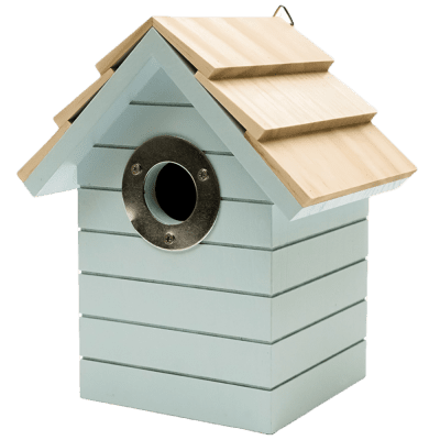 Shows A Henry Bell Pale Blue Beach Hut Nesting Box