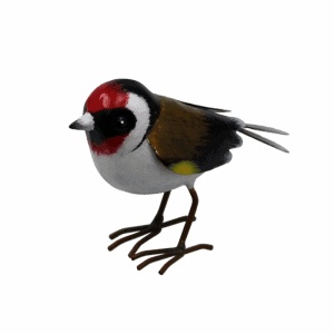 Shows A Metal Goldfinch Ornament
