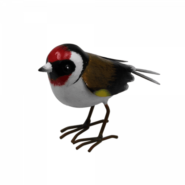 Shows A Metal Goldfinch Ornament